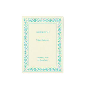 Broadside - Sonnet 17 by Wiliam Shakespeare (open)