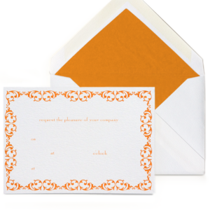 Fill In Invitations: Curving Leaves Border (sets of 10)