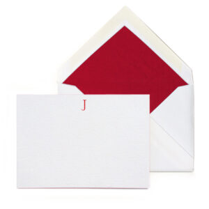 Scarlet Initial Note Cards