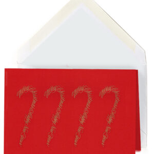 Calligraphic Candy Cane (Scarlet) (sets of 10)